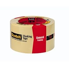 3M 2050 Scotch Masking Tape for General Painting, 3-Inch x 60-Yard, 1-Pack