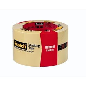3M 2050 Scotch Masking Tape for General Painting, 3-Inch x 60-Yard, 1-Pack
