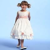 Little Girls Special Occasion WHITE Flower Girl Dress BLOSSOM Wedding 5-12