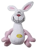 Multipet Deedle Dude Singing White Rabbit Plush Dog Toy, 8-Inch