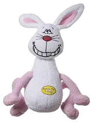 Multipet Deedle Dude Singing White Rabbit Plush Dog Toy, 8-Inch