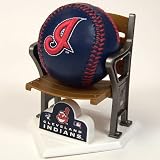 CLEVELAND INDIANS LOGO BASEBALL + STADIUM CHAIR STAND!