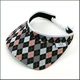 GloveIt Pink/Grey Argyle Visor
