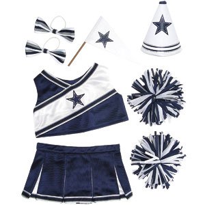 Build-A-Bear Workshop Dallas Cowboys Cheerleader Uniform 6 pc.