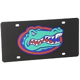 UF Gator Logo Black License Plate