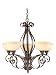 Livex Lighting 6155-58 Imperial Bronze Manchester 5 Light 500W Chandelier with Medium Bulb Base and