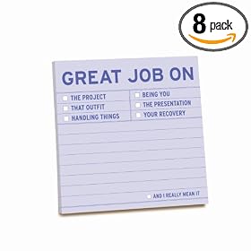Knock Knock Sticky Notes: Great Job On (Pack of 8)