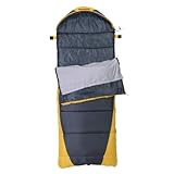 Rokk St. Elias 4-Pound Comfort Top with Zip off Hood Sleeping Bag (Black/Yellow)