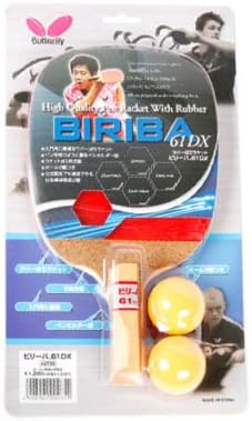 Butterfly BIRIBA61DX penholder table tennis racket with 2 ball Ping pongPingpong Ball x2