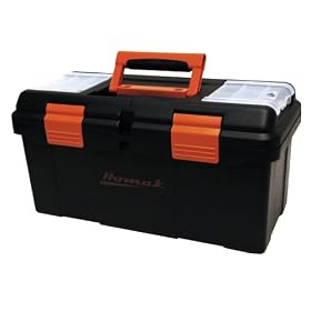 HOMAK BK00119005 19-1/4-Inch Black Plastic Tool Box