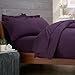 Amazon Brand – Pinzon Signature Cotton Heavyweight Velvet Flannel Sheet Set - Queen, Aubergine