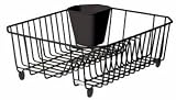 RUBBERMAID 6032-AR BLA LARGE DISH DRAINER 13-1/2 x 17-1/2 x 5-1/2 BLACK