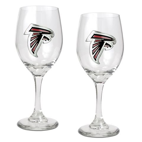 Falcons 14 Oz Wine Glass (Set Of 2)