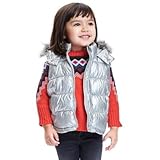 オールドネイビー OLD NAVY/ フードフロストフリーベスト シルバーメタリック アウターベスト 4歳【並行輸入】