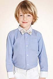 Autograph Pure Cotton Classic Collar Shirt with Bow Tie