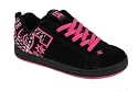 DC CORT GRSEL LADIES SUEDE SKATE TRAINERS BLACK/PINK/WHITE