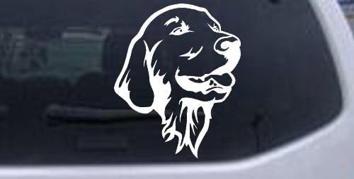 NI318 Golden Retriever Car/Truck Decal | Premium Quality White Vinyl Decal | 5.5-Inches Tall