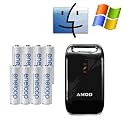 Amod Technology AGL3080 128MB GPS Photo Tracker with Sanyo Eneloop AAA Pre-Charged Rechargeable Battery 8-Pack
