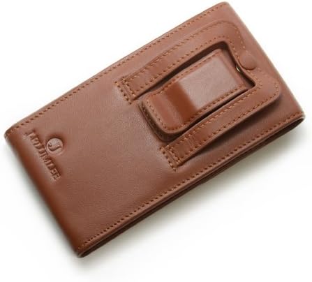 Genuine Leather Vertical Belt Clip Holster Case for Apple iPhone 6 Plus / iPhone 6S Plus - Tan Top Grain Genuine Leather