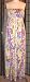 APSARA Bakari Maxi Tube Silk Dress in Flower Stripes Purple Print