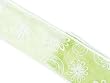 Pale Green & White Flower Print Wired Wedding & Holiday Ribbon 2.5" x 60 Yards