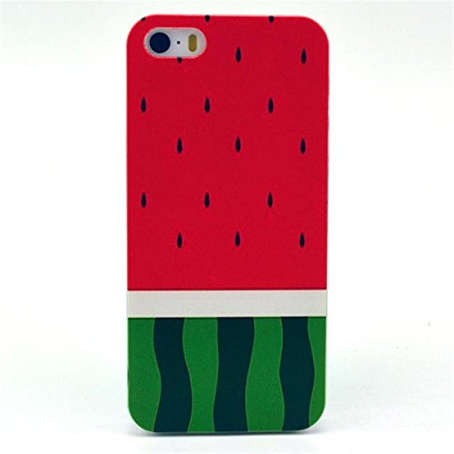 Cute funny Picture Hard Back Case Cover Skin For Apple iPhone5 5G 5S -Summer Watermelon juice (Package includes: 1 X Screen Protector and Stylus Pen image”Gift_Source”)