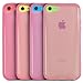 Fosmon DURA-CANDY Glossy Series (Frost Matte Inside) Ultra SLIM-Fit Case Flexible TPU Cover for New Apple iPhone 5C (2013) - Glossy Pink