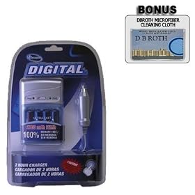 Rapid Charger with 4 2700 MAH AA Batteries For The Canon Powershot A490, A495 Digital Camera