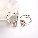 Naivo 18K Gold Plated Crystal Ball Pave Hoop Earrings, 3 Colors (Rose Gold)