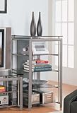 IMAGE OF Entertainment Audio Tower Rack Silver Finish