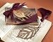 Turning Leaves Bookmark with Burgundy Silk Tassel Image