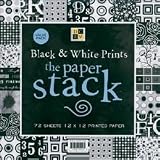 Paper Stack 12x12 72/Pad-Black & White