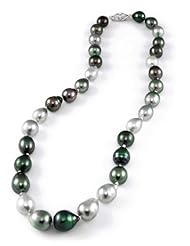 PremiumPearl 8-11mm Multi-Color South Sea/Tahitian Pearl Necklace AA Quality