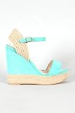 Qupid Hampton-39 Mint Espadrille Platform Wedge Styleupgirl