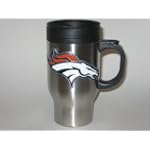DENVER BRONCOS 16 oz. Logo Stainless Steel TRAVEL MUG
