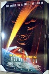 Patrick Stewart autographed Star Trek Insurection Movie Poster Framed