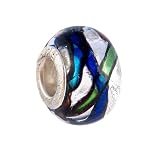 Pandora Style Charm Bead (Z118) Murano Style / Lampwork Glass (14mm x 10mm) (fits Troll too)