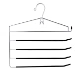 Multiple Pants Hanger - 5 Tier (Chrome/Black) (13.5" wide)