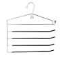 Multiple Pants Hanger - 5 Tier (Chrome/Black) (13.5" wide)