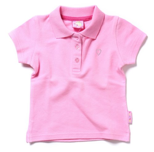 Sweet and Soft Classic Short Sleeve Baby Studded Heart Polo, 18 months, Pink