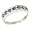 Solid English Sterling Silver Ladies Natural Amethyst Eternity Band Ring - Size 5 - Finger Sizes 5 to 12 Available