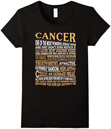 Women's Cancer One Of The Most Powerful Zodiac Signs T-Shirt XL Black