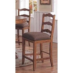 Set of 2 Nail Head Trim Counter Height Chairs Bar Stools by visiondecor Furniture