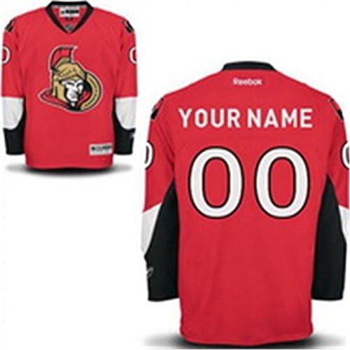 SuJe Men's Ottawa Senators Custom Premier Jersey Team Color Red Size M-3XL