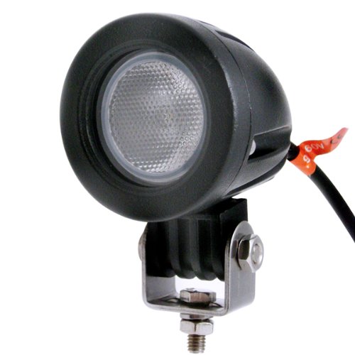 TMHÂ® 10w Cree LED Work Light Round Shape 60 Degree Flood Beam Lamp Off-road, 4wd, 4x4, Utv, Sand Rail, Atv, Suv, Motorbike, Motorcycle, Bike, Dirt Bike, Bus, Trailer, Truck, Train, Mining Truck, Excavator, Bulldozer, Crane, Road Roller, Fork Lift, F