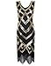 PrettyGuide Women's 1920's Vintage Beads Sequin Crisscross Fringe Hem Flapper Dress