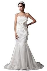 Strapless Taffeta Wedding Dress  with a Court Train 