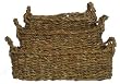 Natural Hand Woven Seagrass Oval Baskets Lg=14 1/2"x10"x4 1/2"H Set of 3