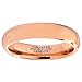 Tungsten Wedding Band Ring 5mm Men Women Comfort Fit 18k Rose Gold Plated Dome Brushed Size 7