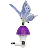 Leegoal Purple Butterfly Optic Fiber Color Changing Night Light Show
